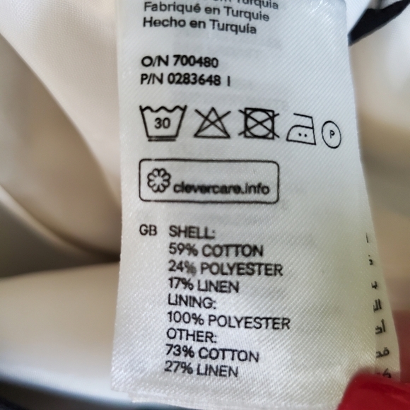 H&M STRIPED LINEN BLEND SKIRT - Picture 5 of 5